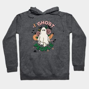 Ghost people funny halloween gift flowers pumpkins bats Hoodie